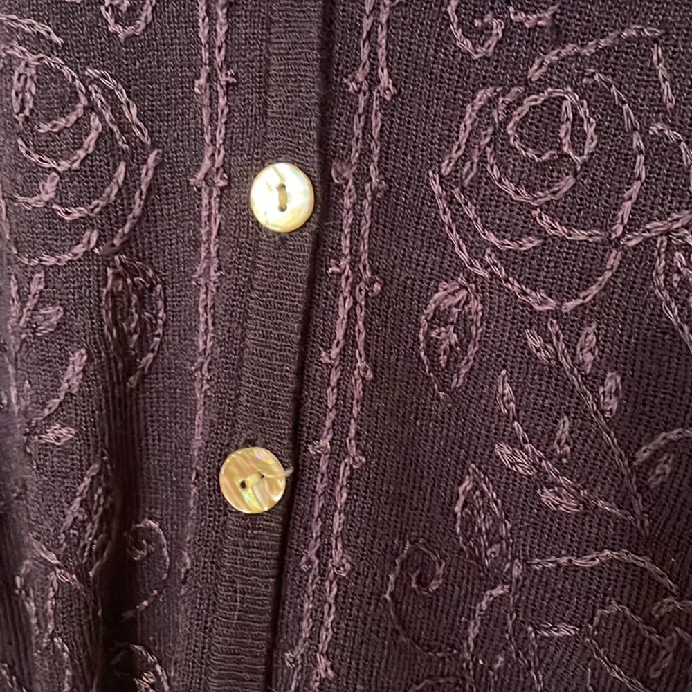 Purple Embroidered Tank Top - Picture 4 of 6